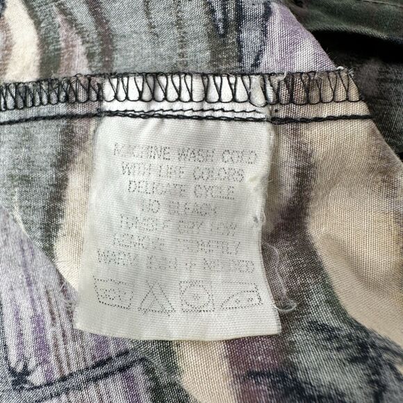 Vtg Roper Button Up Shirt Mens Sz M Cowboys Palm Trees Sunset Graphic Hawaiian - Picture 5 of 11